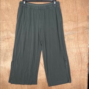 Soma Wide Leg Elastic Waist Pants Dark Green Women’s Size M with Side pockets